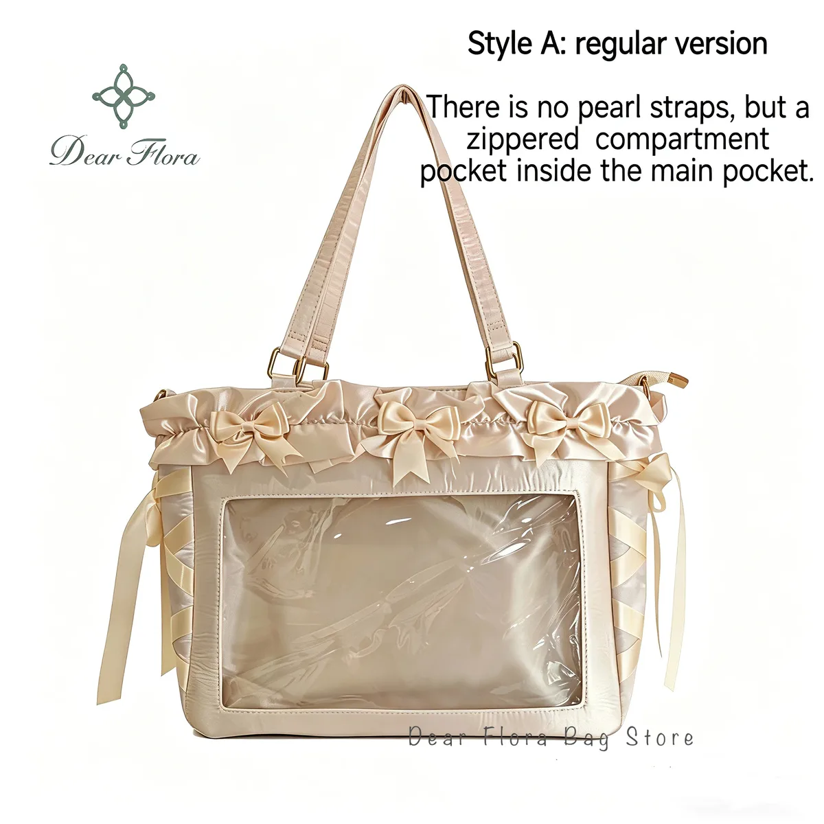nouveau sac bandoulière y2k avec nœud en ruban, sac à bandoulière transparent grande capacité pour jeunes filles, sac à main diy, sac fourre-tout en satin pour femme