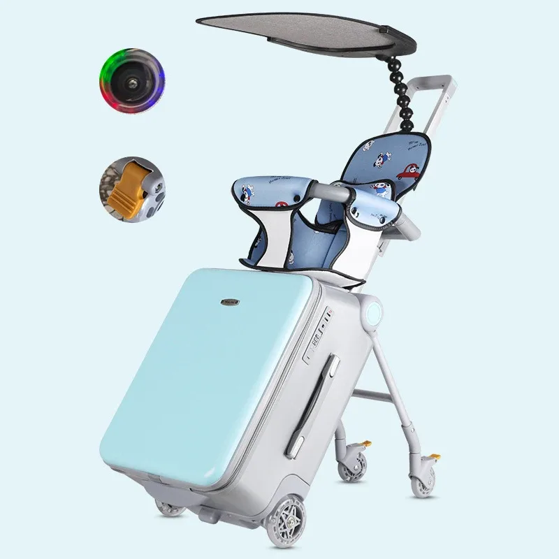 voyager en style avec de grandes valises avec une conception de siège enfant et des roues spinner, un bagage roulant extensible de 20 pouces