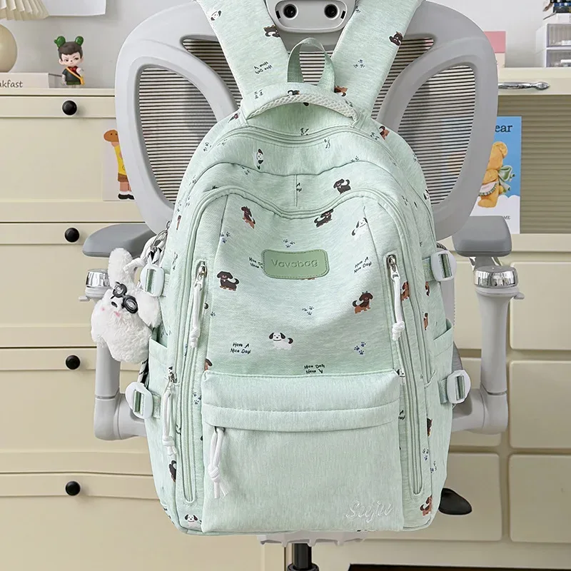 nouveau sac à dos grande capacité imprimé chien de dessin animé, sac à bandoulière pour filles du primaire et du secondaire, sac à dos de voyage pour ordinateur portable, sac d'école