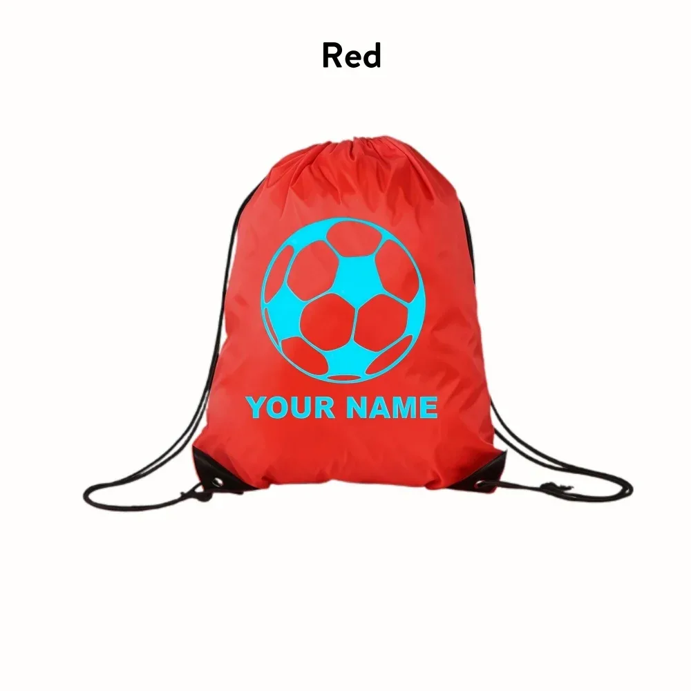 sac à dos de sport personnalisé en polyester avec cordon de serrage, coins renforcés, pour enfants, idéal pour le football et la gym