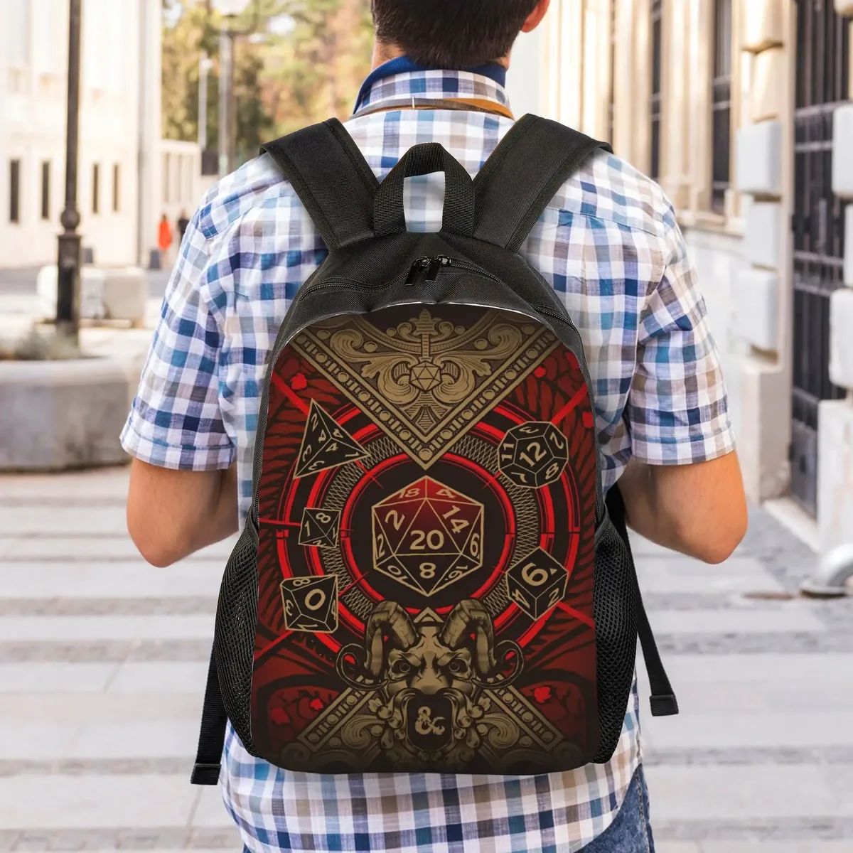 sac à dos dungeon dragon dnd pour hommes et femmes, sac à dos cool pour étudiants et professionnels, sac à bandoulière pour ordinateur portable, cadeau