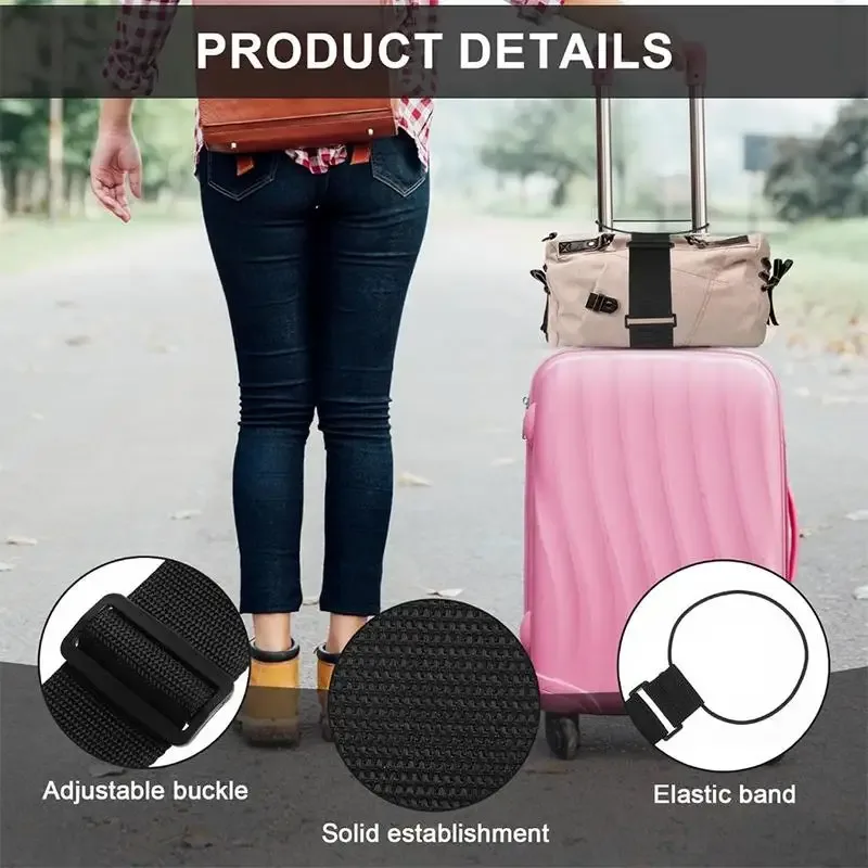 nouvelle sangle élastique réglable pour bagages, sangle de transport, ceintures élastiques pour valises, sangles de sécurité pour bagages de voyage