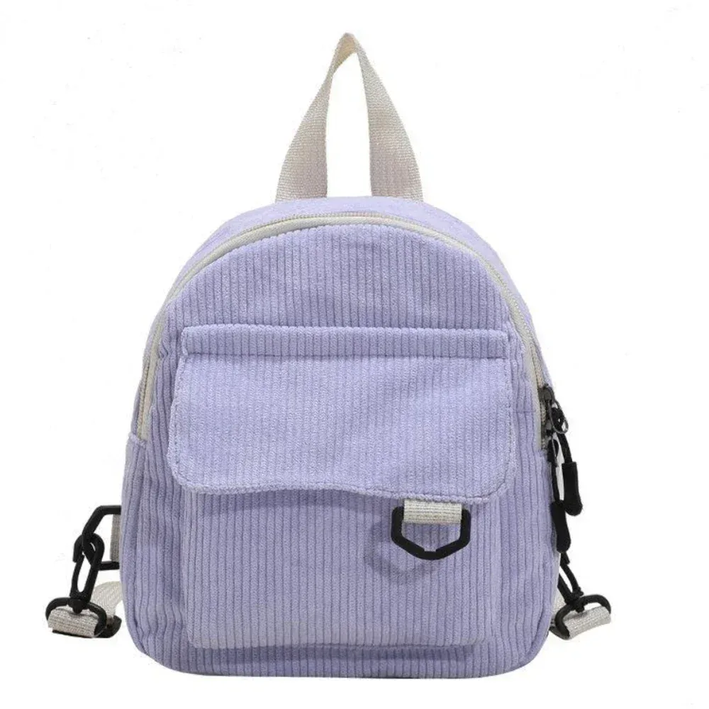 mini sac à dos en velours côtelé, tendance, mignon, pour étudiants, maquillage et trajets quotidiens