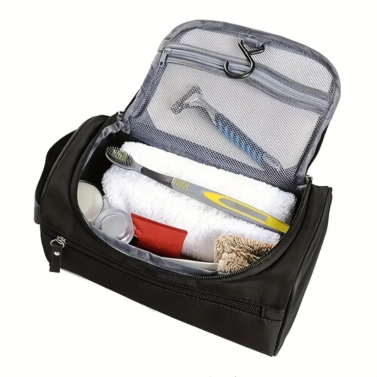 ensemble de trousse de toilette de voyage portable pour hommes, sac à cosmétiques de grande capacité, sac de rangement, sac de bain