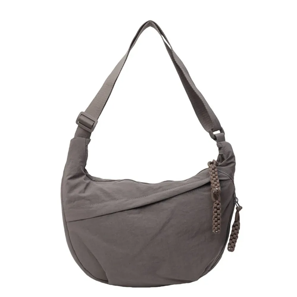 sacs à bandoulière en toile, nouvelle mode coréenne simplifiée, sac hobos de sport de grande capacité, sac de boulettes de couleur unie