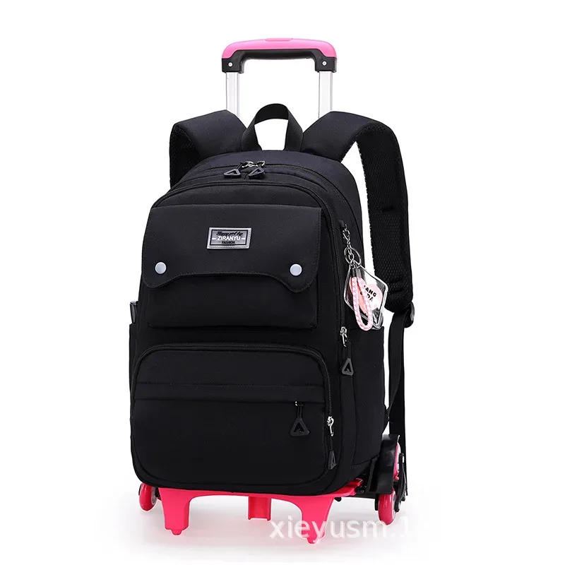 nouveau sac à dos scolaire à roulettes pour enfants, sac à dos à roulettes pour filles, sac à dos à roulettes multifonctionnel