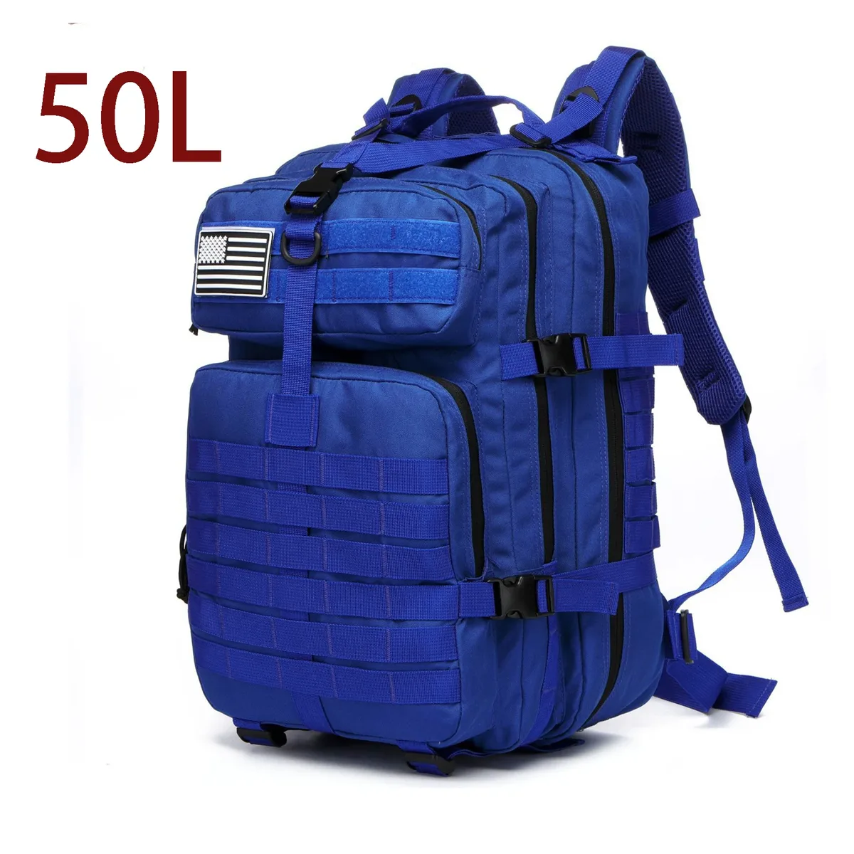 sac dos oxford université polyester 36 55 litres noir bandes horizontales poche lateral webbing voyage extérieur