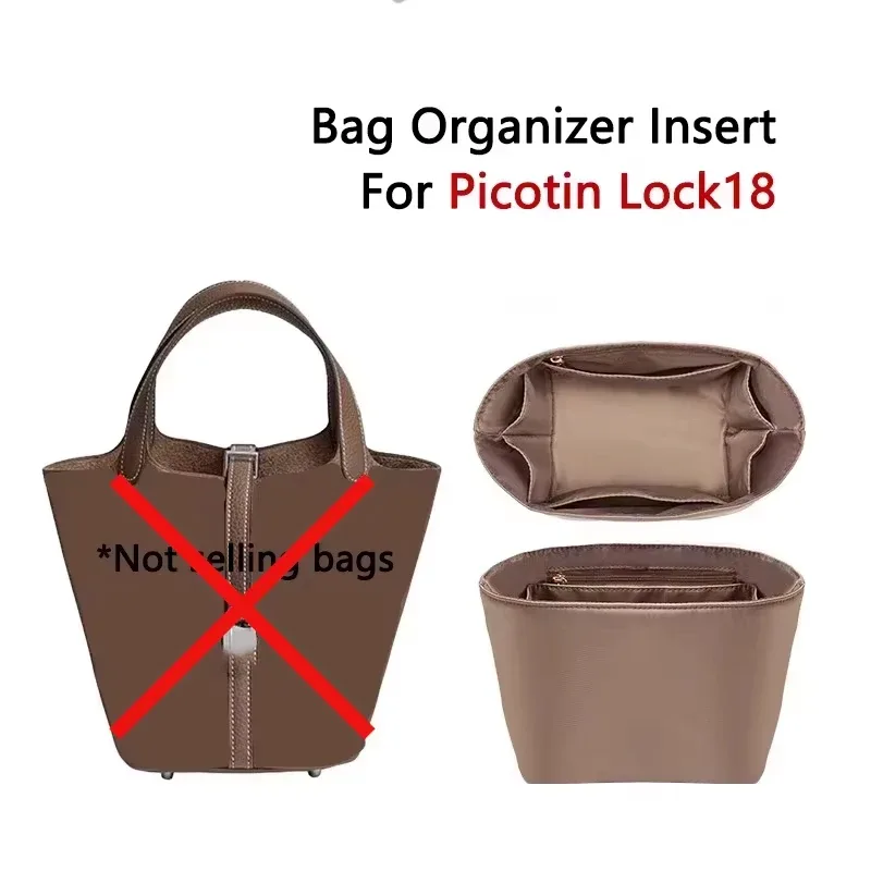 organisateur de sac pour picotin 18 22, insert de rangement en nylon, support de forme, doublure intérieure, accessoires de modification pour sacs, pour un rangement ordonné et soigné