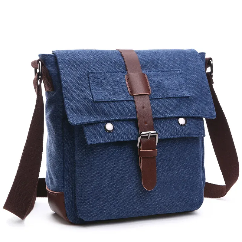 sacs messagers d'affaires pour hommes, sac à bandoulière en toile vintage, sac rétro décontracté pour le bureau et les voyages