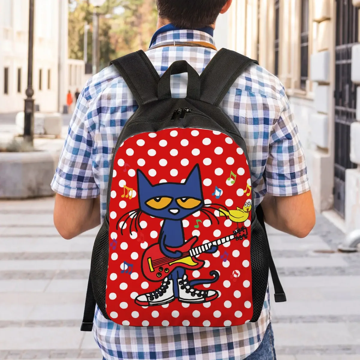 sac à dos classique petes cartoon cats, cadeau idéal pour le lycée, les affaires, sac à dos mignon pour hommes et femmes, sacs en toile pour l'université.