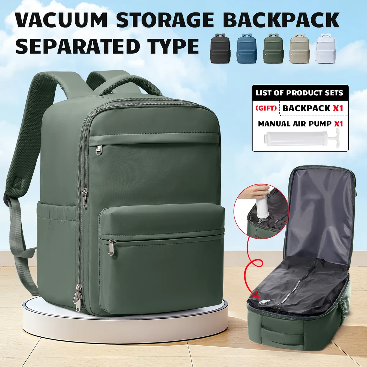 nouveau sac à dos à compression sous vide avion ryanair 40x30x20 sac de voyage en avion sac de cabine wizzair bagage à main sacs pour ordinateur portable