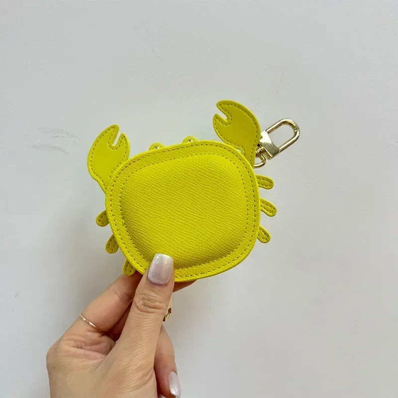porte-monnaie crabe en cuir microcarence, mini portefeuille, maquillage, sac de rangement pour écouteurs, cartable, sac à main pendentif, accessoires de charme