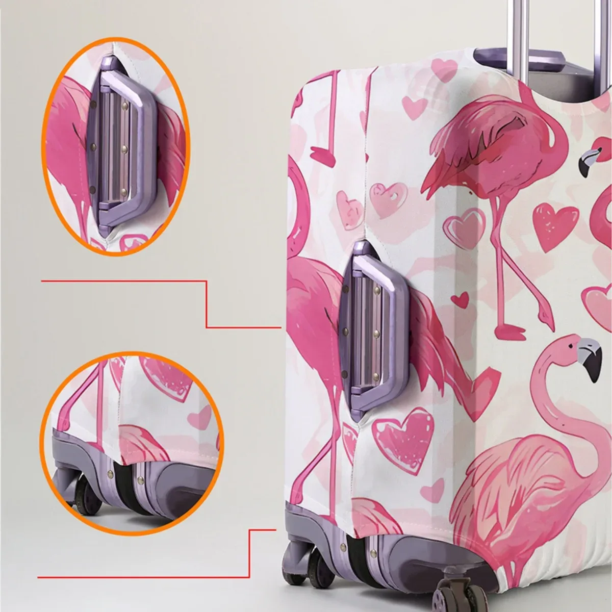 housse de protection pour bagages à motif animal, ensemble adapté aux housses de bagages de 18 à 32 pouces, housse de poignée de valise, accessoires de voyage