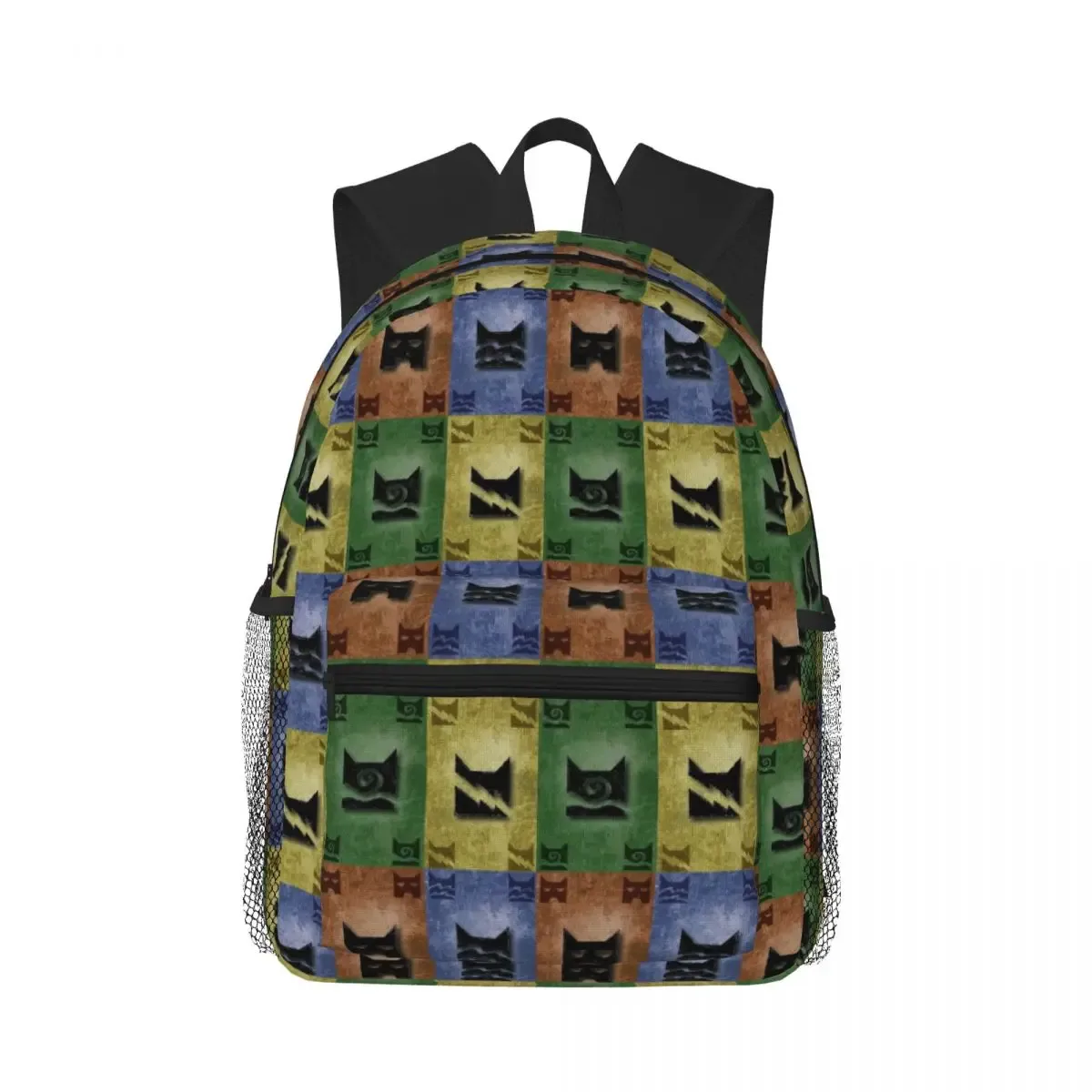 four warriors warrior cats sac à dos pour étudiants, sac d'école, sac à dos de randonnée, sac de voyage pour garçons et filles, sac à bandoulière
