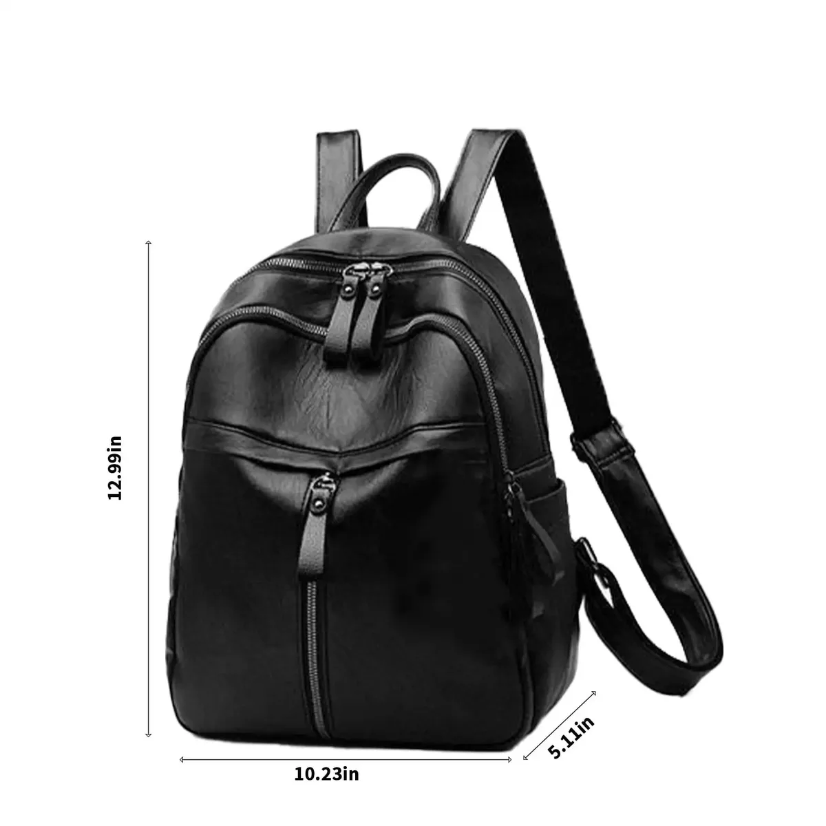 sac à dos en cuir souple grande capacité, sac de voyage décontracté, sac à bandoulière multifonctionnel pour l'université, le travail et les trajets quotidiens