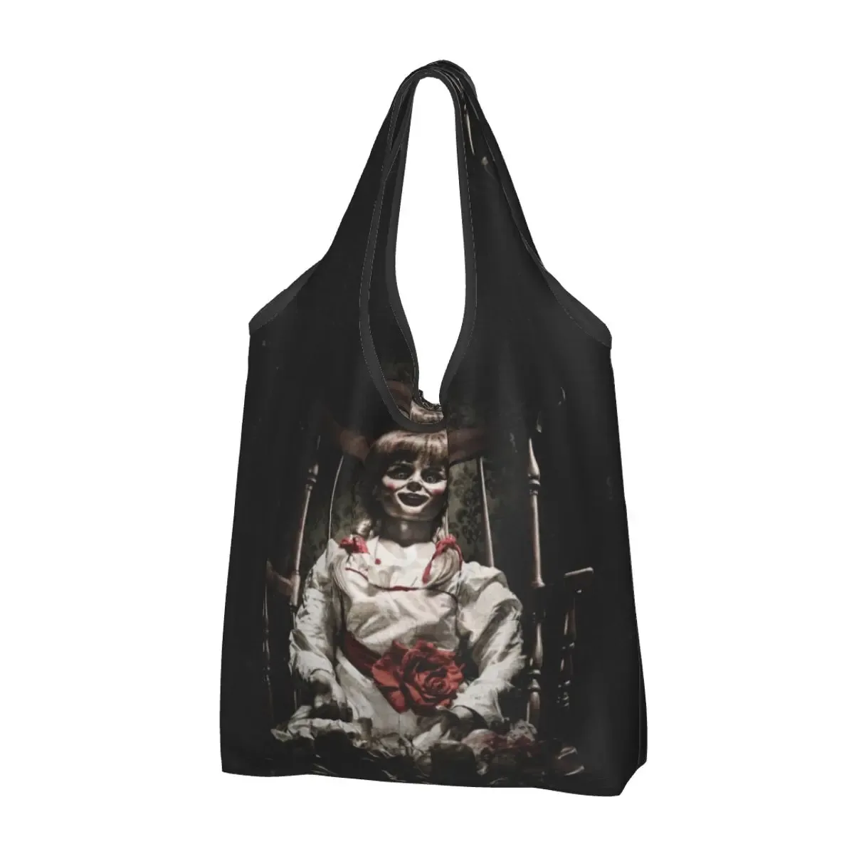 sac à provisions réutilisable personnalisé pour femme, sac fourre-tout portable, sacs d'épicerie, halloween, film d'horreur, rick