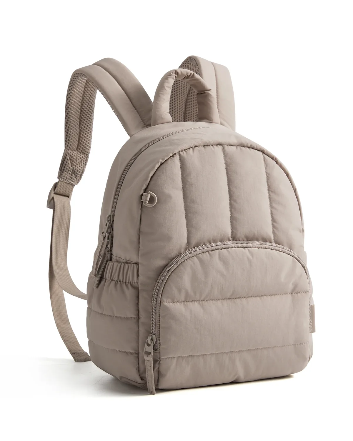 sac dos polyester beige motif quadrillé petit format voyage imperméable confortable transport journee usage quotidien