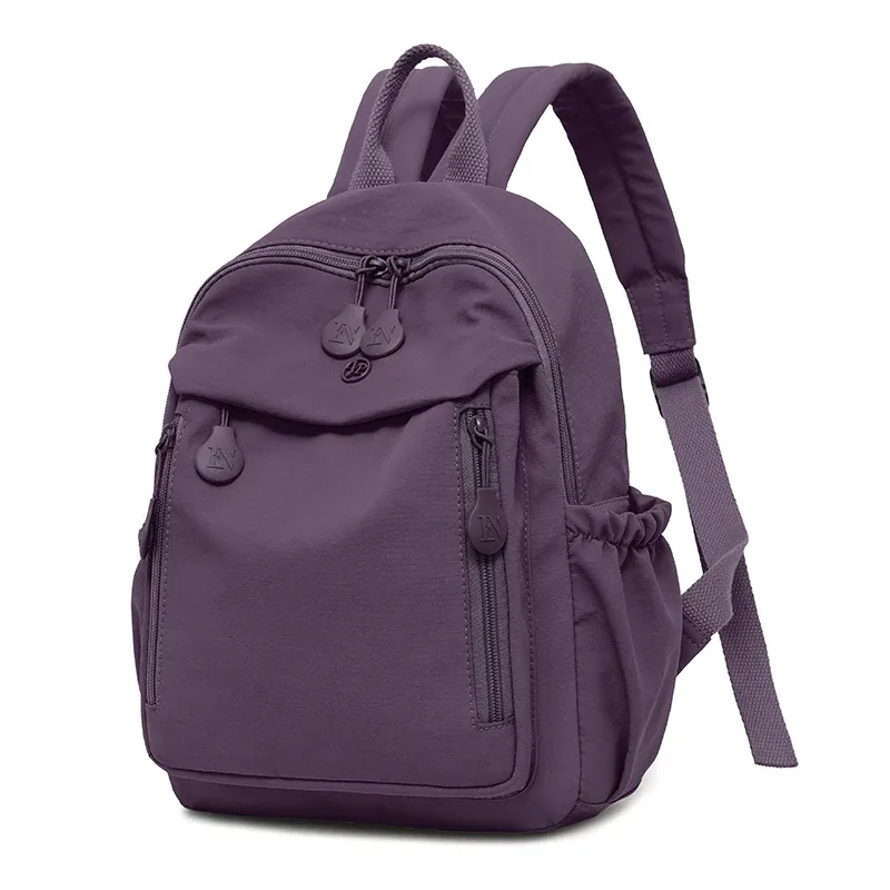 sac à dos décontracté multicolore léger pour femme, sac à bandoulière tendance, sac d'école pour les trajets quotidiens, sac essentiel pour les voyages