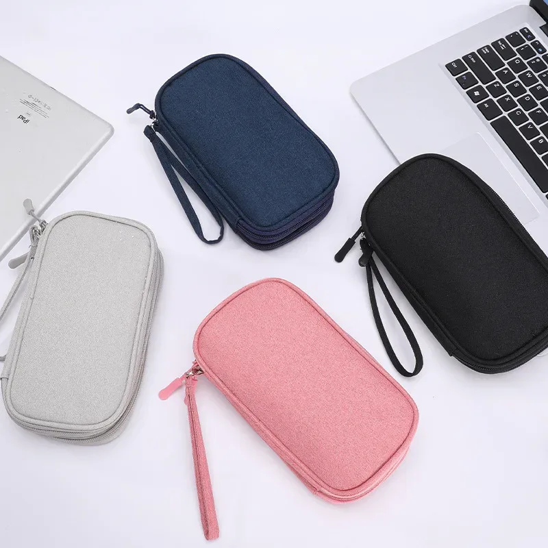 sac de rangement portable pour produits numériques, organiseur de câbles usb, organiseur de chargeurs et d'écouteurs (1 pièce)
