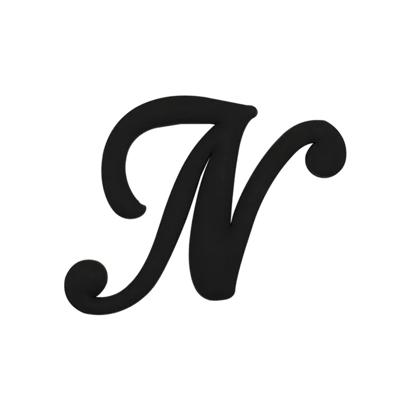 1 pièce breloque de sac à lettres noires, accessoires de mode, breloques de lettres de style latine pour sacs de plage, breloques a-z pour sacs fourre-tout
