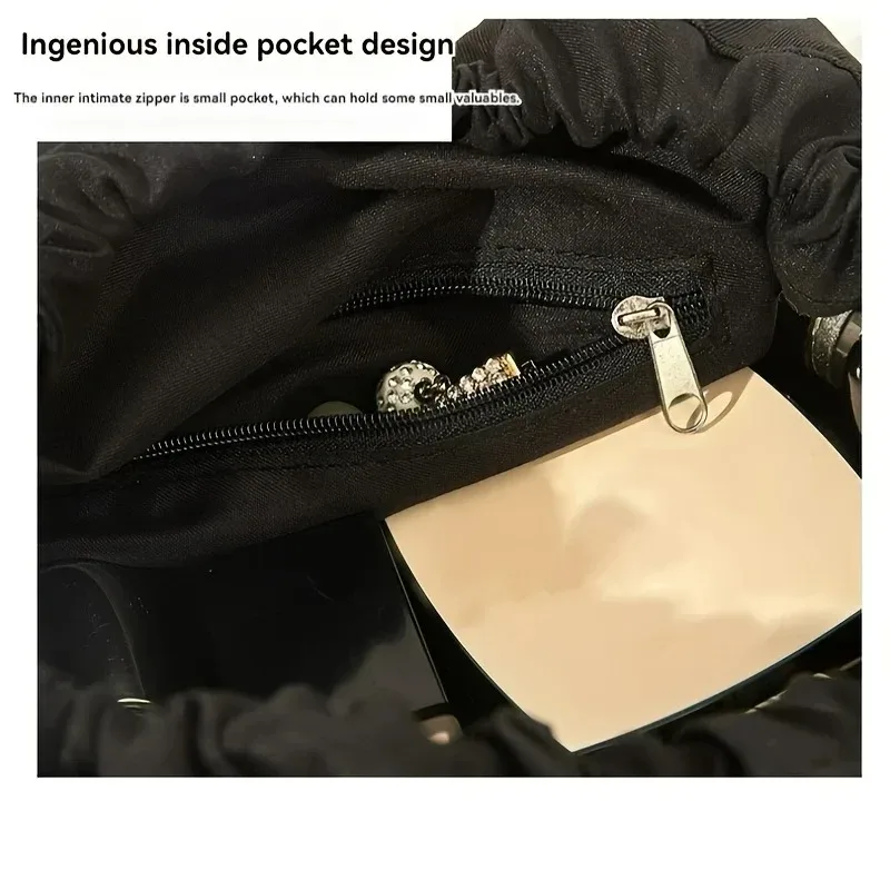 sac de maquillage à cordon de serrage, sac de rangement de voyage portable, sac de lavage pliable imperméable de grande capacité, sac de rangement pour maquillage