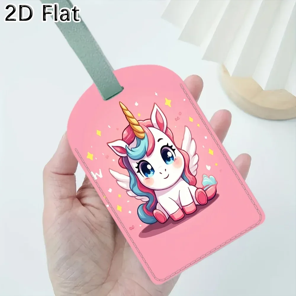 étiquette de bagage keepdo unicorn, adaptée aux voyages quotidiens, étiquette de valise avec étiquette licorne mignonne pour sacs à dos et voyages