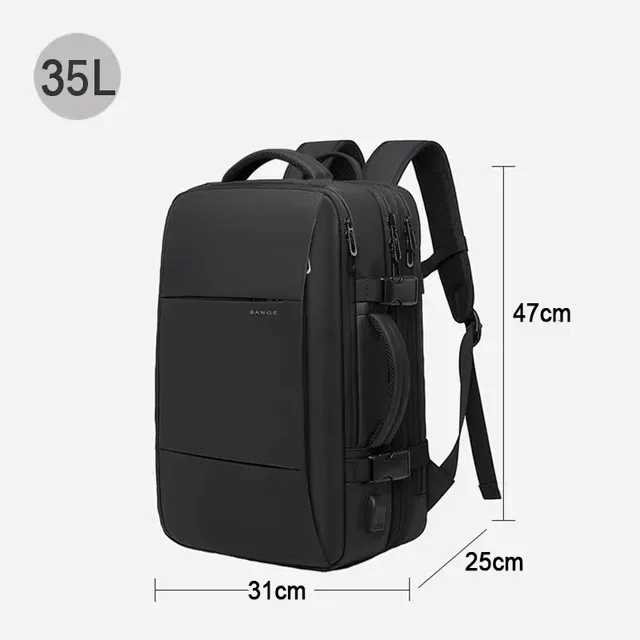 sac dos oxford université noir imperméable grande capacité expandable poche usb charge sangles adjustables usage voyage professionnel etudiant