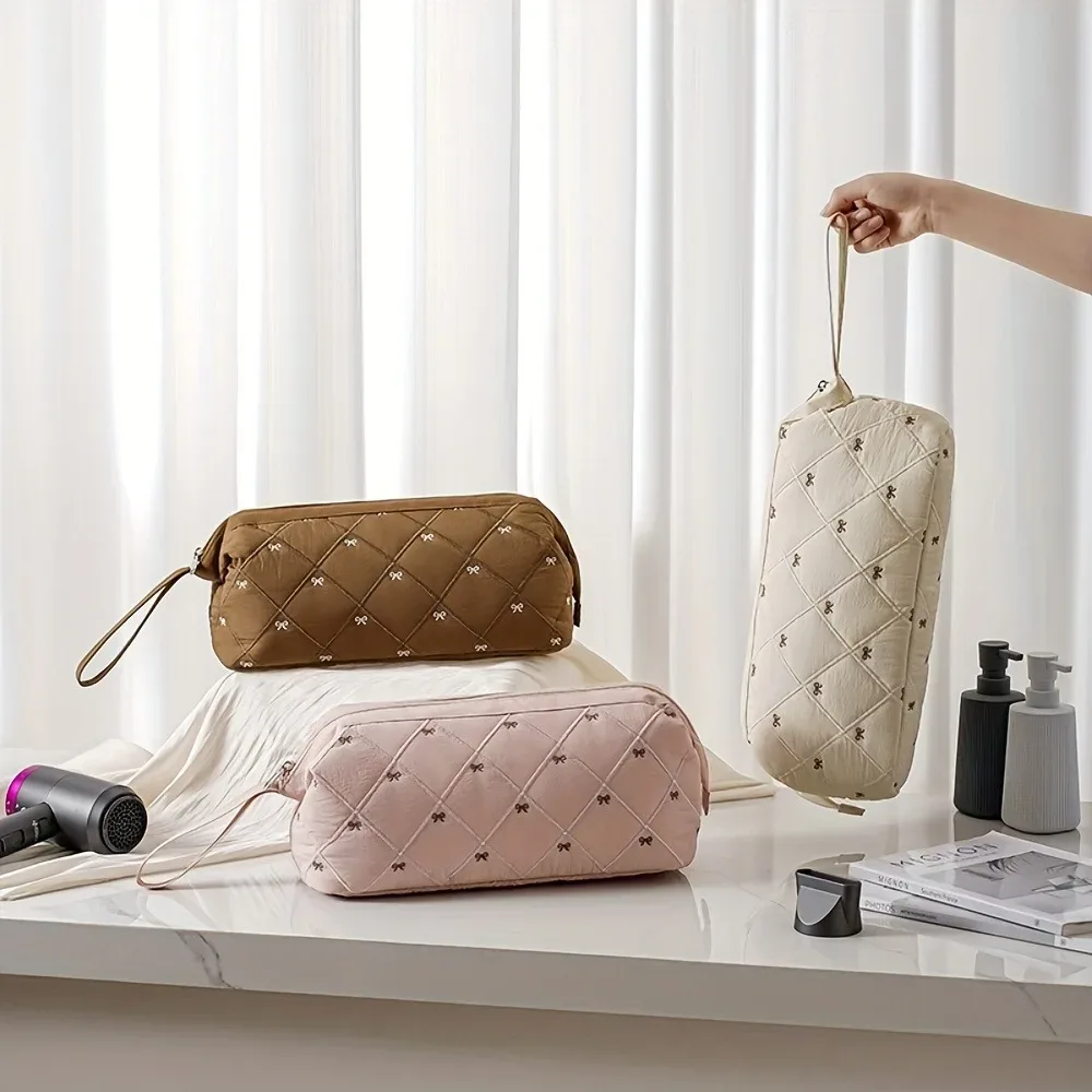 nouveau étui organisateur de cheveux de beauté de grande capacité sac cosmétique sacs de rangement cosmétiques de voyage portables avec fer à friser/sèche-cheveux