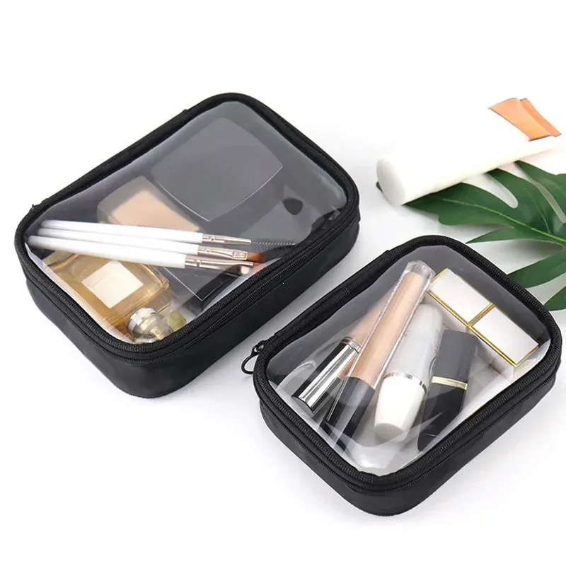 sacs de voyage en pvc pour cosmétiques, trousse de maquillage pour femmes, trousse de maquillage transparente imperméable pour hommes, pochette organisatrice de brosses de toilette