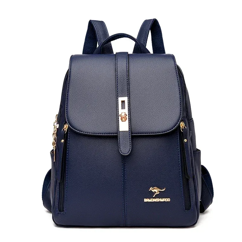 femmes grande capacité sac à dos de haute qualité en cuir vintage sacs pour femmes sacs d'école voyage sac à dos dames bookbag sac à dos