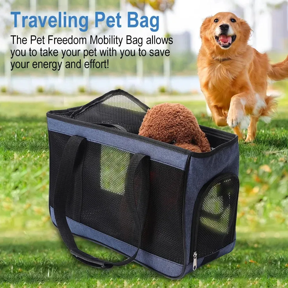 Sac à dos de transport pour animaux de compagnie, pliable, en maille respirante, sac de voyage portable pour petits chats, lapins, mini chiens