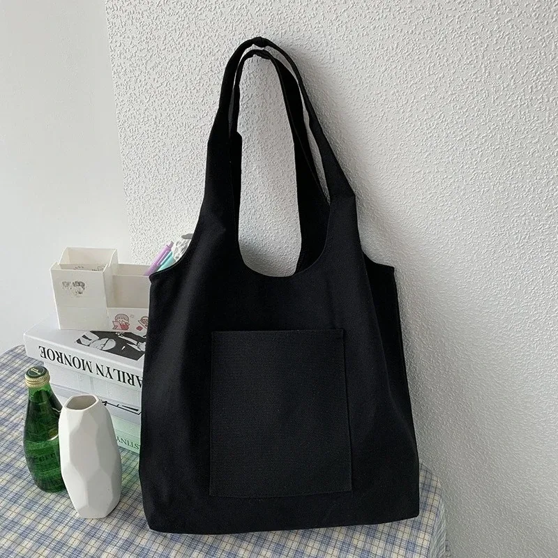 sacs à bandoulière décontractés avec logo personnalisé, sacs de shopping en toile pliables, sacs esthétiques pour femmes, sacs écologiques réutilisables de haute qualité pour femmes