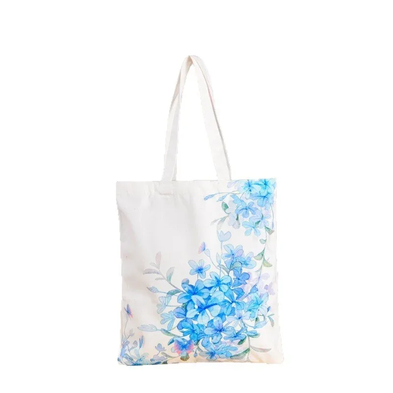sac fourre-tout vierge en toile de coton souple pour emballage cadeau, création artistique étudiante et articles de magasin