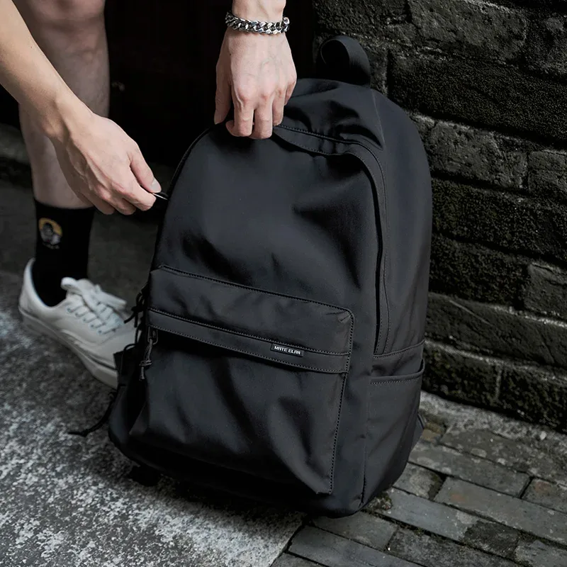 MOYYI léger décontracté hommes sacs à dos d'école 14 pouces pochette d'ordinateur sport voyage sac à dos adolescent étudiants cartables