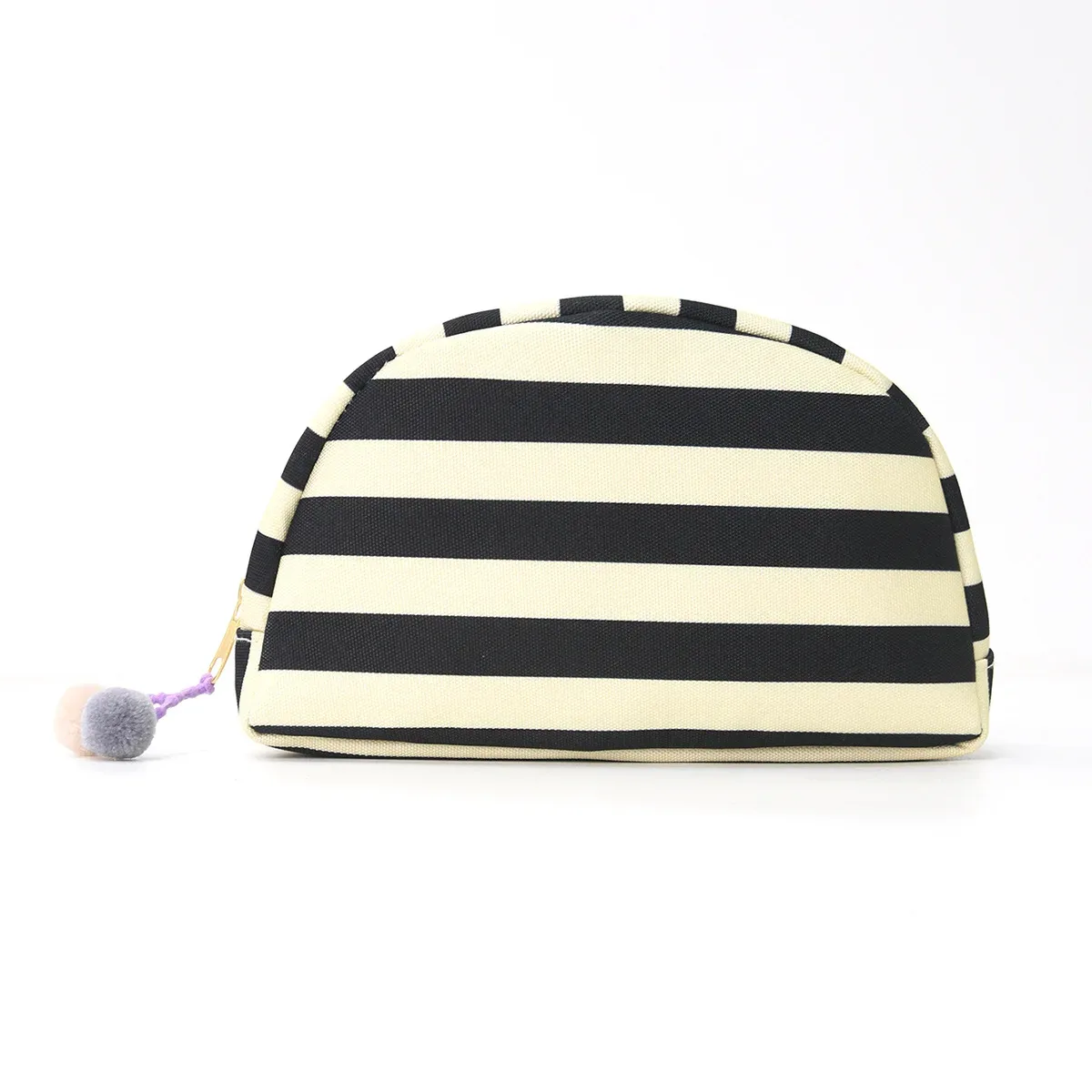 sac de rangement cosmétique rayé personnalisé avec logo imprimé, grande capacité, sac de rangement dopamine, sacs de rangement cosmétiques de voyage simples et tendance