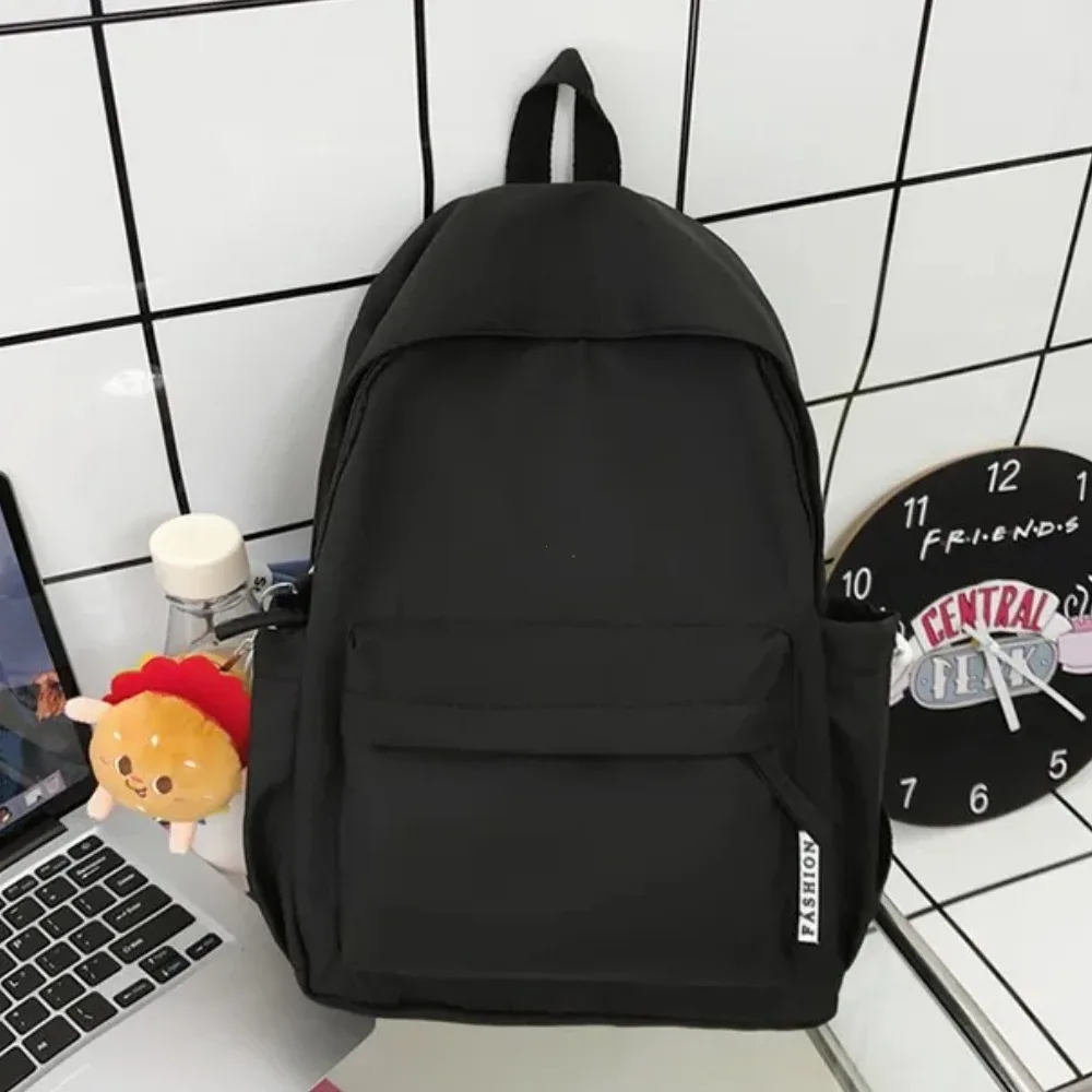 sac dos nylon unisexe noir rose beige vert khaki jaune voyage décontracté polyester intérieure fendue extérieure limon