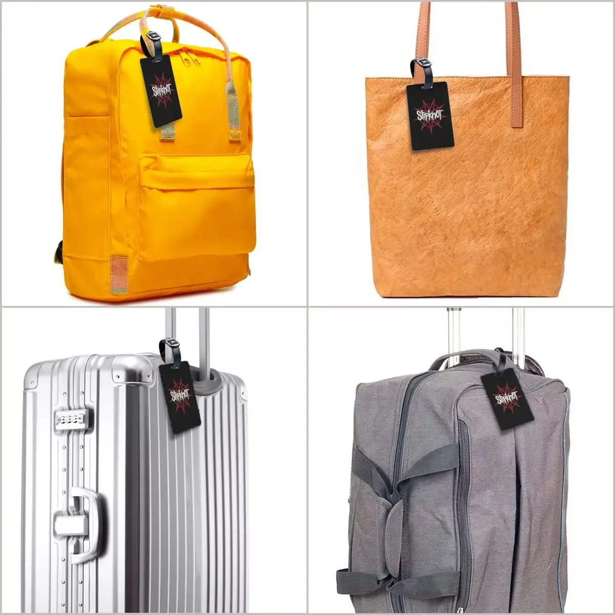 étiquettes de bagage s-slipknots heavy metal, accessoires de valise, étiquette d'identification pour bagages de voyage, porte-étiquette nom et adresse