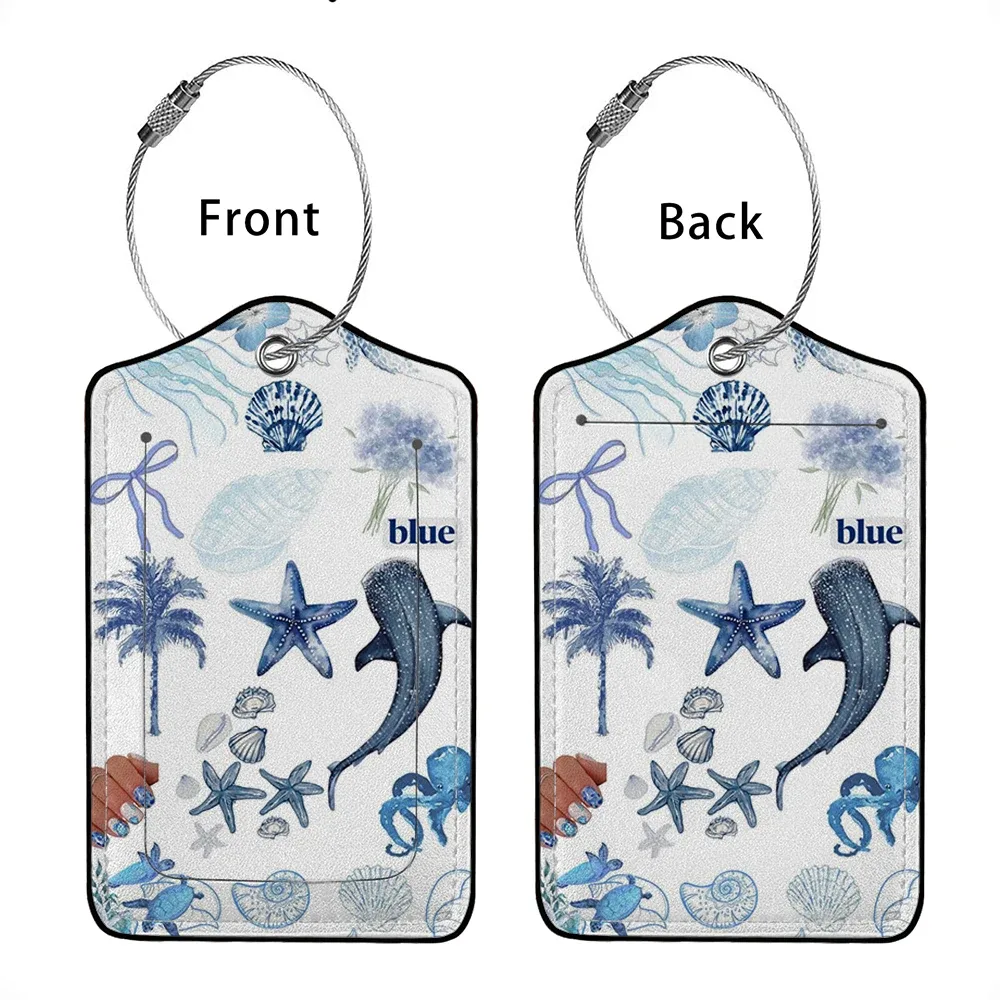 offre spéciale animaux mignons en cuir étiquette de bagage d'affaires étiquette d'adresse de valise étiquette de valise d'embarquement étiquette nom id adresse clip