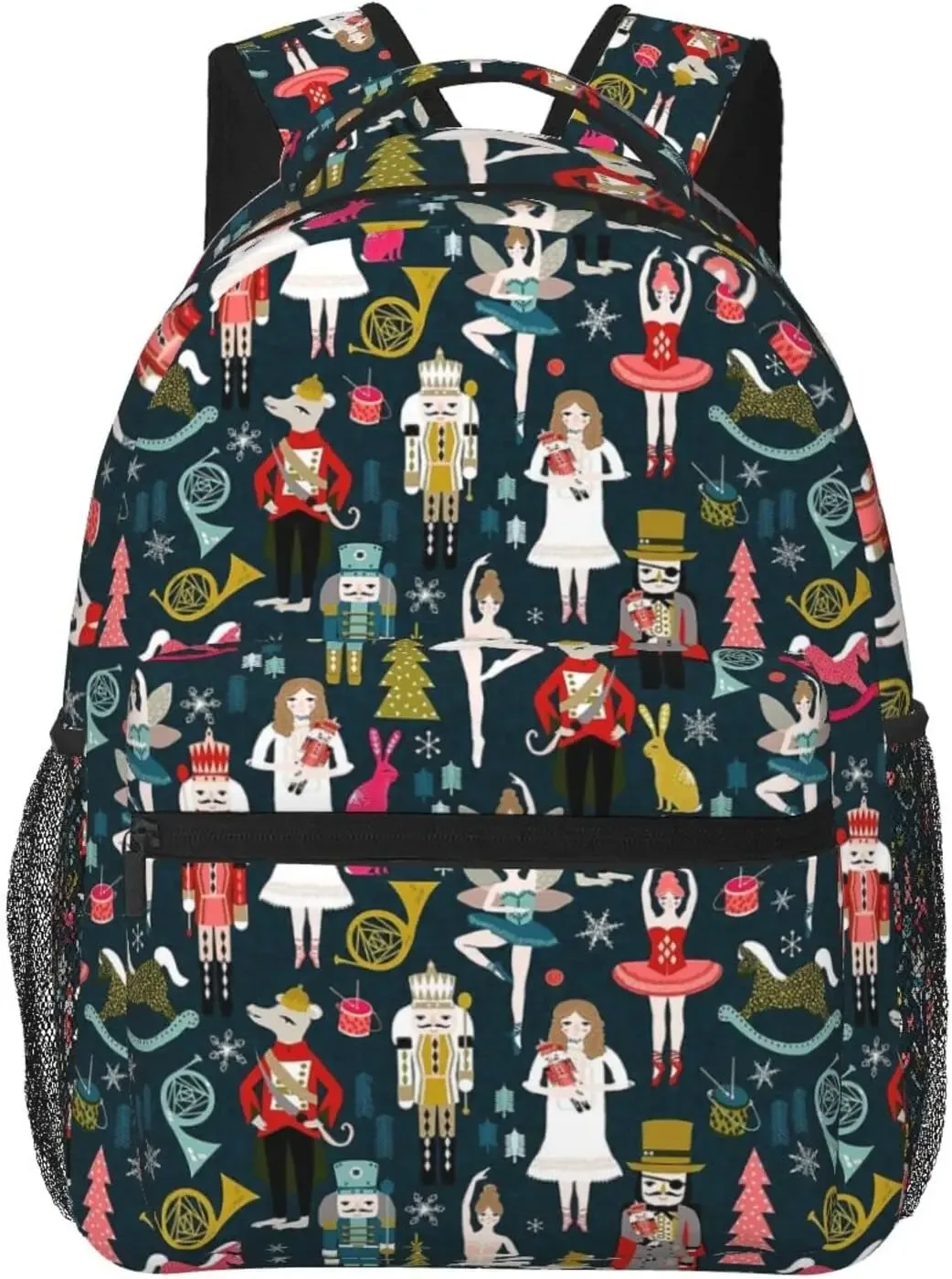 sac à dos de danse de noël ballet casse-noisette, sac à dos décontracté, sac à dos pour ordinateur portable, poches, sac à dos pour ordinateur, travail, affaires, voyage