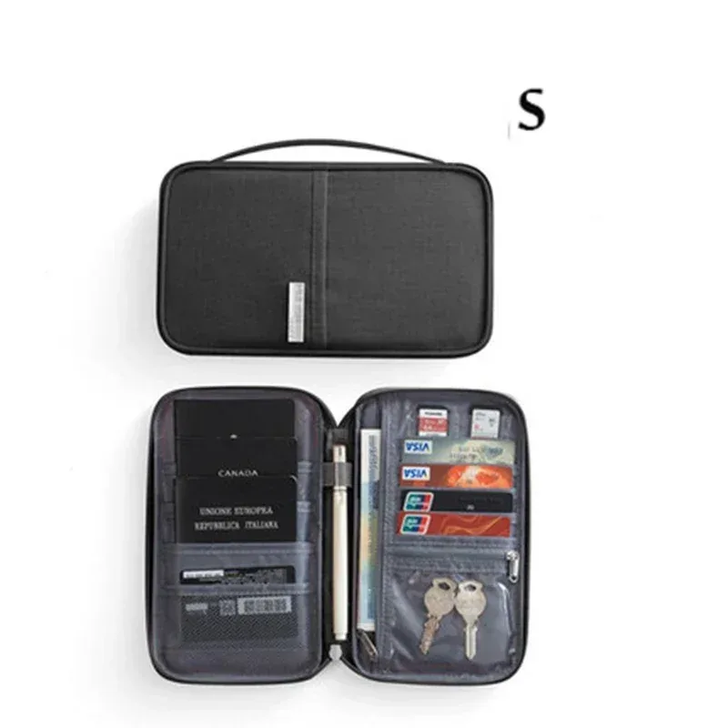 porte-passeport de voyage étanche multifonction pour femmes, housse rose, sacs, organisateur de documents familiaux, sac d'accessoires de voyage