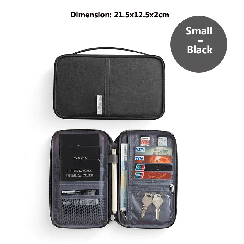 porte-passeport étanche, sac de voyage portable, organisateur de passeport multifonctionnel, mallette de documents, sac de rangement pour femmes et hommes