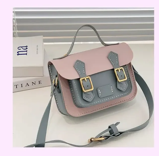 kit de matériaux de fabrication de sacs à bandoulière en cuir pu, ensemble de couture de sacs cambridge pour femmes, sac à main fait à la main, accessoires semi-finis, bricolage