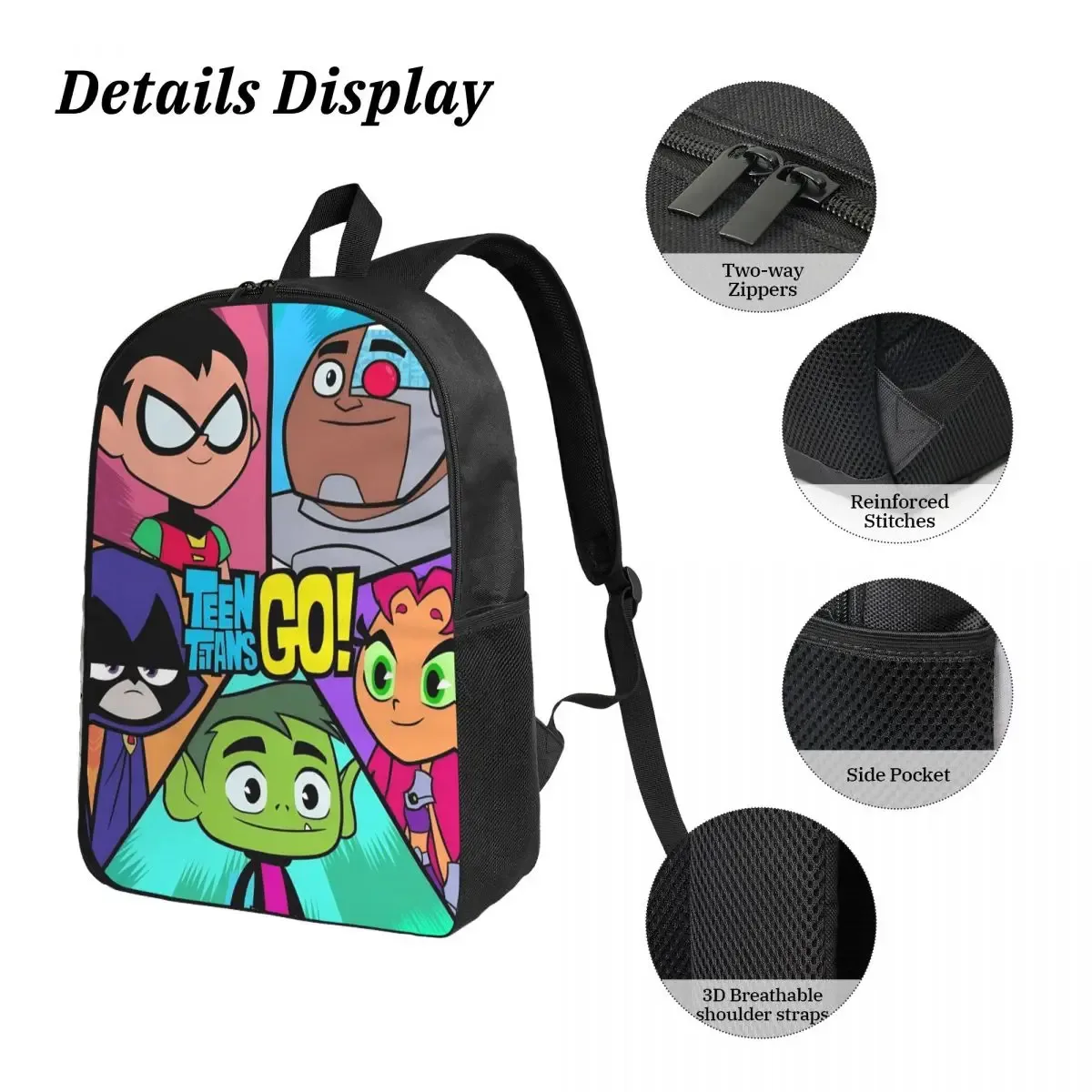 3 pièces adolescents titans go beast garçon sac à dos ensemble pour garçon fille boîtes à crayons ensembles de sacs à livres avec boîte à déjeuner pour les écoliers sac à dos