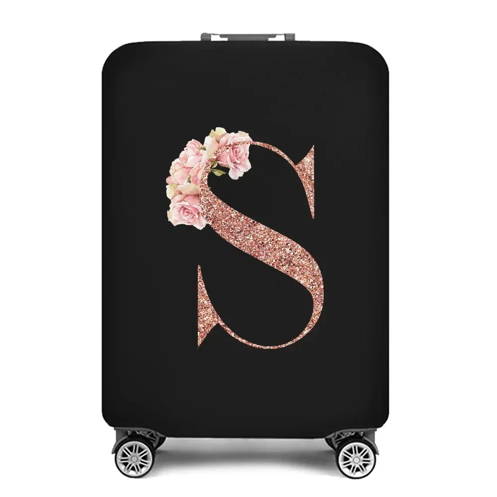 juste de protection élastique pour bagages, optique portable, housse anti-poussière simple, protection anti-rayures, impression or rose, accessoires de voyage
