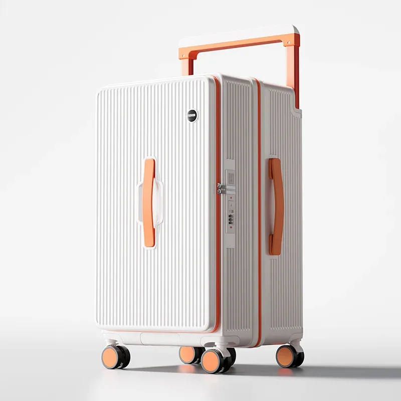 valise bagage roulante pc violet gris design moderne transport voyage capacité grande roues toupies poignée traction large compacte