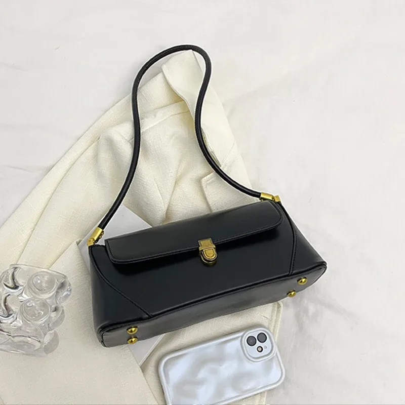 sacs à main à rabat en cuir pu pour femmes, sacs initiés sous les bras, fourre-tout femme, style français, créateur tendance, mode