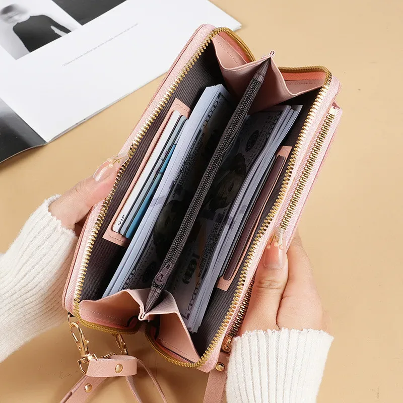 sac à main pour téléphone portable à écran tactile, portefeuille à bandoulière pour femme, porte-monnaie transparent à une épaule, nouvelle collection 2025