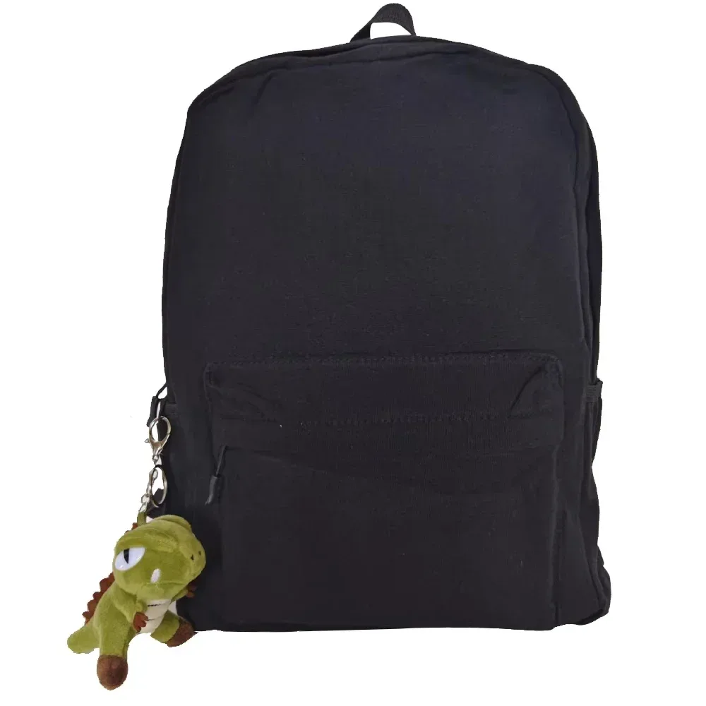 sac à dos noir de grande capacité, sac de voyage léger et simple, sacs d'école pour étudiants, sac de rangement à fermeture éclair pour étudiants