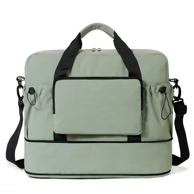 sac de sport avec compartiment sec/humide, sac de voyage, sac de rangement pour bagages de courte distance, sac bandoulière portable extensible sac à main