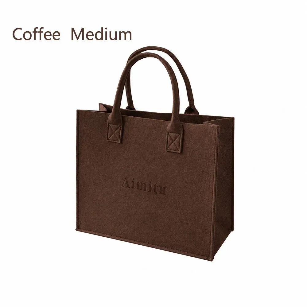 sac à bandoulière en feutre de grande capacité pour femmes, sacoche de voyage de couleur unie, sac à main simple s/m/l, nouvelle collection, 1 pièce